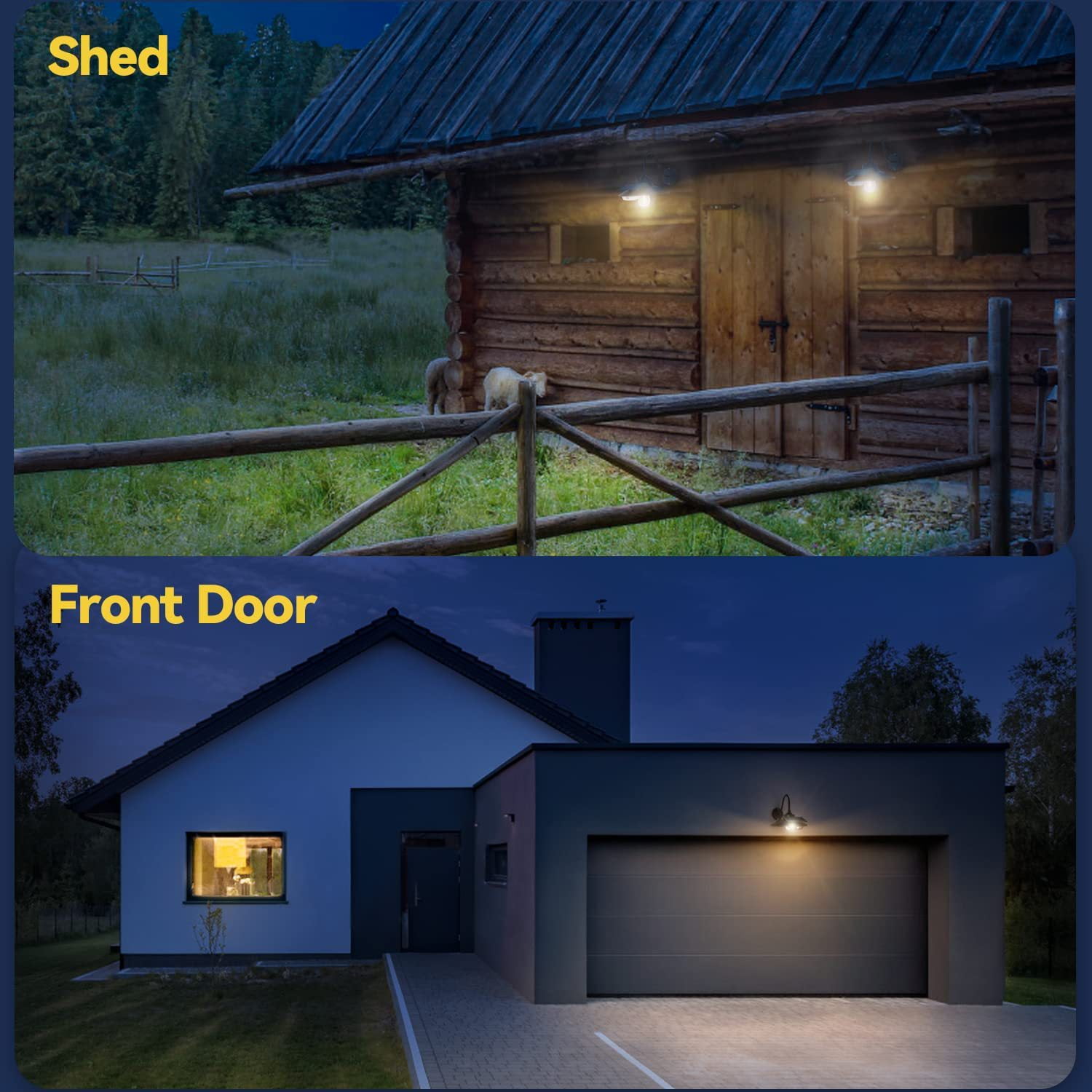 Solar Barn Light Outdoor, Farmhouse Wall Mount Vintage Light with 3 Lighting Modes & Motion Sensing, Solar Wall Light Decor for Barn, Shed, Chicken coop, Porch, Patio, 1 Pack