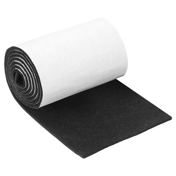 Felt Strips with Adhesive Backing,  4" x 40" x 0.12" Adhesive Felt Strips Anti Scratch Furniture Felt Tapes Self-Stick Felt Pads for Protecting Hardwood Floor, Black