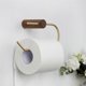 thumbnail image 5 of Wooden Tissue Holder Brass Toilet Paper Holder Toilet Storage Accessory Roll Paper Holder Rack Stand Black Walnut & Gold, 5 of 5