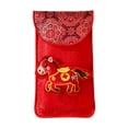 thumbnail image 3 of sobre rojo para año chino, Festival de , paquete rojo, tela bordada, regalos Hongbao, bolsillo para dinero para vacaciones, graduación, 3 of 3