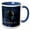 Blue/White, variant on 3drose, Fun Gray Alien and Ufo in Space for Area 51 Conspiracy Theories., 15oz Mug