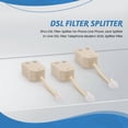 thumbnail image 2 of 3Pcs DSL Filter Splitter for Phone Line Phone Jack Splitter In-Line DSL Filter Telephone Modem ADSL Splitter Filter, 2 of 7