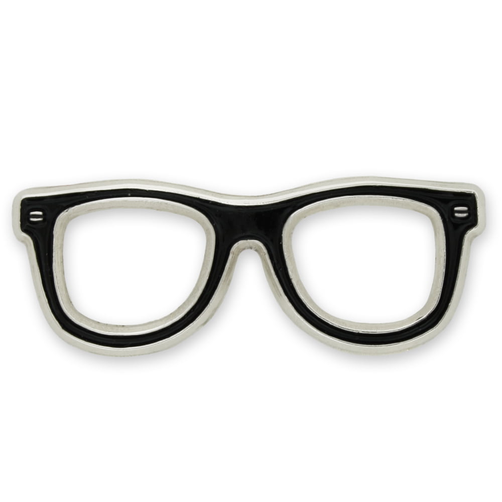 Pinmarts Black Glasses Frames Enamel Lapel Pin Optometry Eye Doctor 