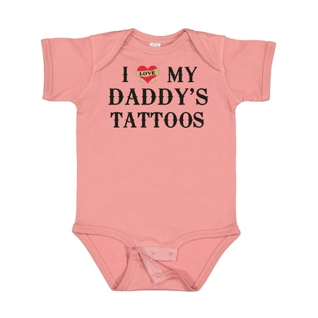 

Inktastic I Love My Daddy s Tattoos Gift Baby Boy or Baby Girl Bodysuit