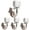 2 Brake+2 No Brake, variant on Gamvdout Plate Casters Furniture Casters 4Pcs U-Shaped Splint Rubber Swivel Castors Crib Casters Silent Casters 360° Rotation Replacement Wheels