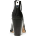 thumbnail image 4 of Steve Madden Women's Alyse Side cut Leather Bootie Black Block Heel Pointy Boots (BLACK LEATHER, 6), 4 of 5