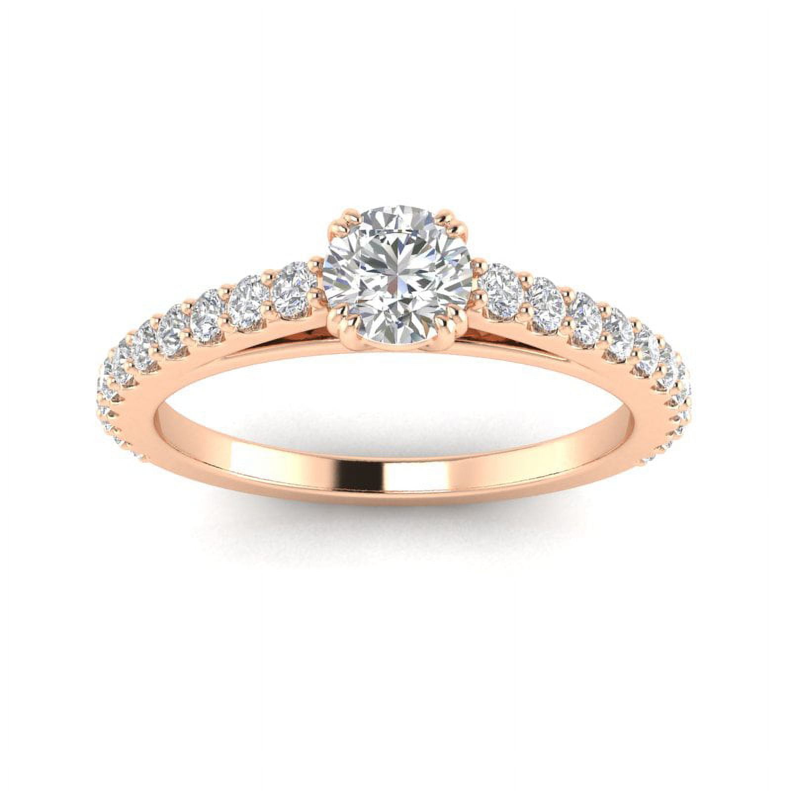 3/4ctw Diamond Engagement Ring in 10k Rose Gold (G-H, I2-I3)