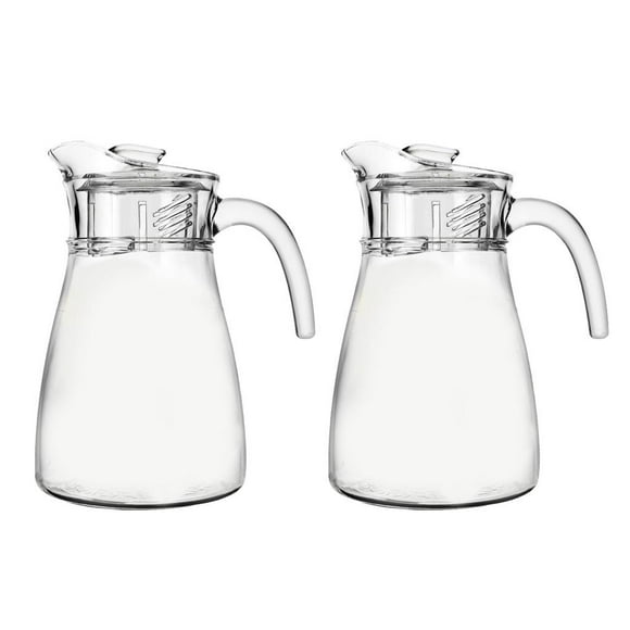 Jarra acrílica 2 x 44 onzas perfecl con tapa y boquilla de boca Resistencia al calor liviana Recipiente transparente para bebidas