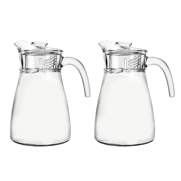 2 de agua con tapa y , hervidor de agua con boca de de 37 oz, jarra de agua fría y caliente, jarra de bebidas para té y ca