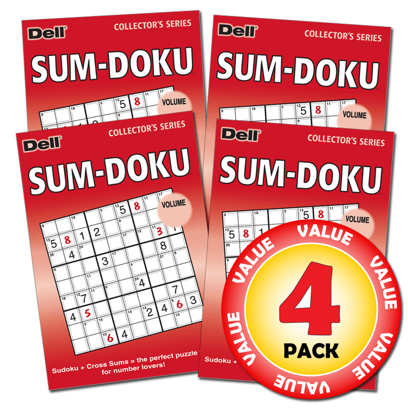 Penny Dell Favorite Sum Doku Puzzle 4 Pack Paperback Walmart Com Walmart Com