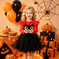 thumbnail image 2 of JHOKCI Toddler Girls Halloween Dress Long Sleeve Cat Tutu Princess Outfit, 2 of 8