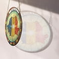 thumbnail image 4 of Romania Travel Decor Suncatcher Stained Glass Window Hanging, Gift for Traveller, Collection of Country Travel Souvenirs for Family and Friends, Romania Map and Flag Décor, 4 of 6