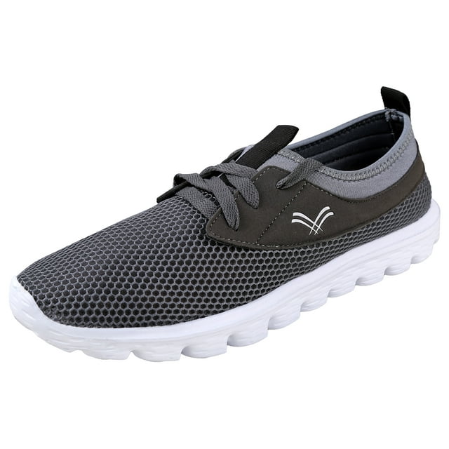 Urban Fox Men's Breeze Lightweight Shoes | Lightweight Shoes for Men | Casual Shoes | Walking Shoes for Men | Grey/White 8 M US