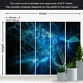 thumbnail image 4 of Tiptophomedecor Abstract Wallpaper Wall Mural - Blue Lightning Bolts, 4 of 7