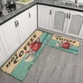 thumbnail image 4 of Coffee Black Vintage Pattern Kitchen Rug Set Of 2,Kitchen Rugs Mats with Dirty Resistance,washable,Non-Slip,kitchen Rugs and Mats 17.7x24+17.7x48inch, 4 of 7