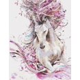 thumbnail image 2 of ZHAOCHENG Kit de pintura de diamante redondo completo, caballo rosa 40 x 50 cm, kit de pintura de diamante animales, bordado de diamantes por número, kit de mosaico para adultos, bordado artesanal sob, 2 of 5