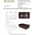 thumbnail image 5 of Premier Copper Products K50db33199-Sd5 33" Double Basin Hammered Copper Kitchen - Copper, 5 of 5
