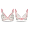 thumbnail image 2 of Brasier de Encaje Floral para Lactancia Materna Brasier de Lactancia de Algodón Frontal Abierto Suave Multicolor Ropa para Mujeres Embarazadas(40/90-Rosa) Amonsee NO, 2 of 6