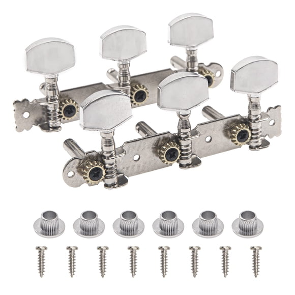 Juego de cabezales de afinación para guitarra Yootones 3R3L (plateados)