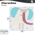 thumbnail image 4 of Stupell Industries Contemporary Electric Blue Elephant Canvas Art, 30 x 30, by Carla Daly, 4 of 8