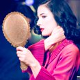 thumbnail image 4 of Wweixi Wide Applications Hand Held Mirror For Makeup And Grooming Gifts Cosmetic Mirror Rose Gold, 4 of 6