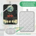thumbnail image 6 of Yayeee Pot Holders Kitchen Heat Resistant with Pocket 7"x9.8" Cotton Oven Cooking Hot Pads, Red Sitting On The Moon, 6 of 7