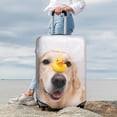 thumbnail image 7 of Yiaed The Dog Is Sitting In A Bubble Bath Print Travel Luggage Cover Suitcase Protector Covers Elastic Luggage Anti-scratch(No luggage included）-X-Large, 7 of 7