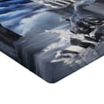 thumbnail image 2 of Ambesonne Fantasy Fitted Sheet, Island Castle Full Moon, Twin XL Size, Dark Blue Grey White, 2 of 3