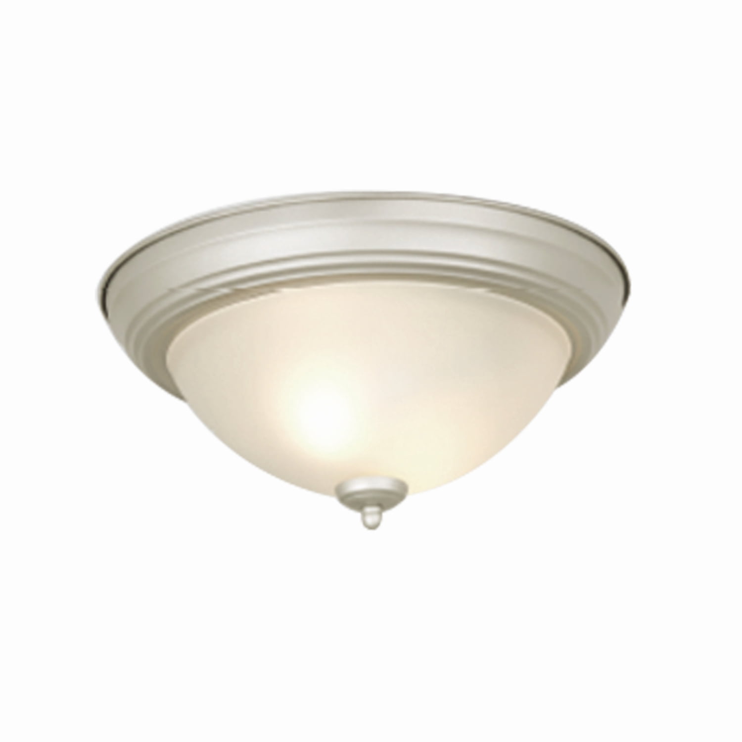 Mainstays 13" Vintage Flush Mount Ceiling Light, 8W /60W Eqv Satin Nickel, 2 Light Bulbs Included
