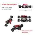 thumbnail image 3 of Flexible Magic Articulating Arm with Dual Ballhead Camera Monitor Mount Bracket Aluminum Alloy Dual 1/4 Inch Screws 360° Rotatable for Field Monitor LED Light Camera Cage, 3 of 8