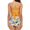 thumbnail image 3 of Valcatch Women Bikini Swimsuit Front Cross Lace Up Two Piece Tankini Bathing Suits, 3 of 7