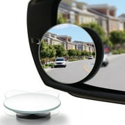 Blind Spot Convex Car Mirror Model Adjustable HD Glass Convex Rear View Wide Angle Side Mirror Blindspot with Self Adhesive Back for Universal Vehicles 2 Pack