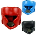 thumbnail image 3 of Opolski Faux Leather Boxing Martial Arts MMA Helmet Head Guard Headgear Head Protection, 3 of 7