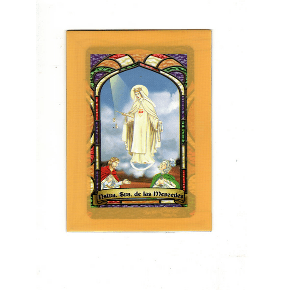 Our Lady of Mercy Bilingual Prayer Card / Estampa Virgen de Las Mercedes