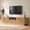 Natural, variant on NIUEJOI Fluted TV Stand for TVs up to 95", 86.6" Modern Media Console with Sliding Doors & Open Shelf for Living Room, White