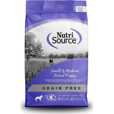 NutriSource Grain Free Small and Medium Breed Puppy Recipe Dry Dog Food  4lb