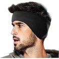 thumbnail image 1 of Negro - Diadema para deportes de invierno, Diadema elástica para hombres y mujeres, Banda para el sudor cálida, Orejeras de lana elástica para yoga, tenis, ciclismo, correr (1 unidad), 1 of 5