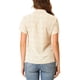 thumbnail image 3 of BLUSA IMPRESA DE MANGA CORTA CON LAZO EN EL CUELLO PARA MUJERES CHIC S BEIGE-FLORAL, 3 of 6