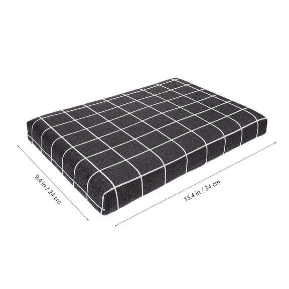 SEWCHICS Dining Room Chair Cushion Chair Pads Black Grid 1Pack Comfortable Seating Home Users