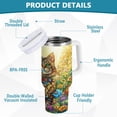 thumbnail image 4 of DIXRUYEE Steel Water Bottles Tumbler Creative Radiant Floral Companion Pattern 40oz/30oz, 4 of 9