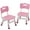 Pink, variant on Garvee Plastic Toddler Chair Set of 2, 3 Level Adjustable Heights, , for Age 2-6, Gray Blue