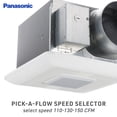 thumbnail image 3 of Panasonic WhisperCeiling Bathroom Exhaust Fan with Dimmable LED Light, 110-130-150 CFM, FV-1115VQL1, 3 of 7