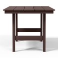 thumbnail image 6 of WestinTrends Ashore Outdoor Modern HDPE 66" Wide Rectangle Patio Dining Table for 6, Dark Brown, 6 of 9