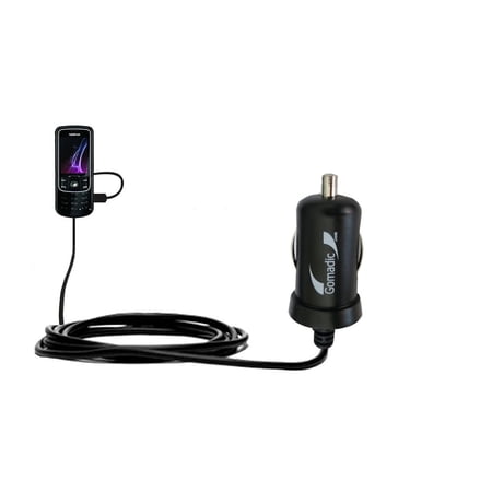 Gomadic Intelligent Compact Car / Auto DC Charger suitable for the Nokia 8600 Luna - 2A / 10W power at half the size. Uses Gomadic TipExchange Technol