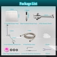 thumbnail image 7 of All Metal 12 Inch Rainfall Shower Head with Handheld Spray Combo High Pressure Adjustable Extension Arm Wide Dual Waterfall Extra Long Hose Brushed Nickel, 7 of 7