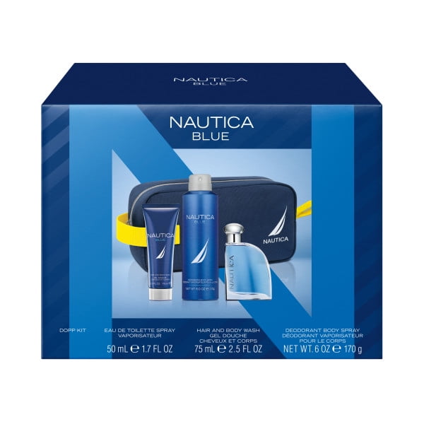 (49 Value) Nautica Blue Cologne Gift Set for Men, 4 Pieces Walmart