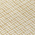 thumbnail image 4 of HomeRoots 595555 8 ft. Gold & Beige Round Geometric Washable Indoor & Outdoor Area Rug, 4 of 5