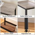 thumbnail image 4 of 29.5" Narrow Console Table, Small Entryway Table with Shelf, 2 Tier Thin Sofa Table, Behind Couch Table, Side Table, for Hallway, Living Room, Bedroom, Greige and Black, 4 of 18