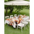 thumbnail image 3 of Outdoor Tablecloth with Umbrella Hole and Zipper, Fall Pumpkins Rectangle Table Cloth 52x70 Inch Waterproof Tablecloth, Thanksgiving Squirrel Fox Flower Leaf Picnic Table Cover for Patio Camping, 3 of 7