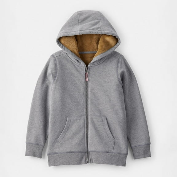 Boys 4-14 Carter's Long Sleeve Hooded Zip-Up Jacket Color: Grey Size: 14